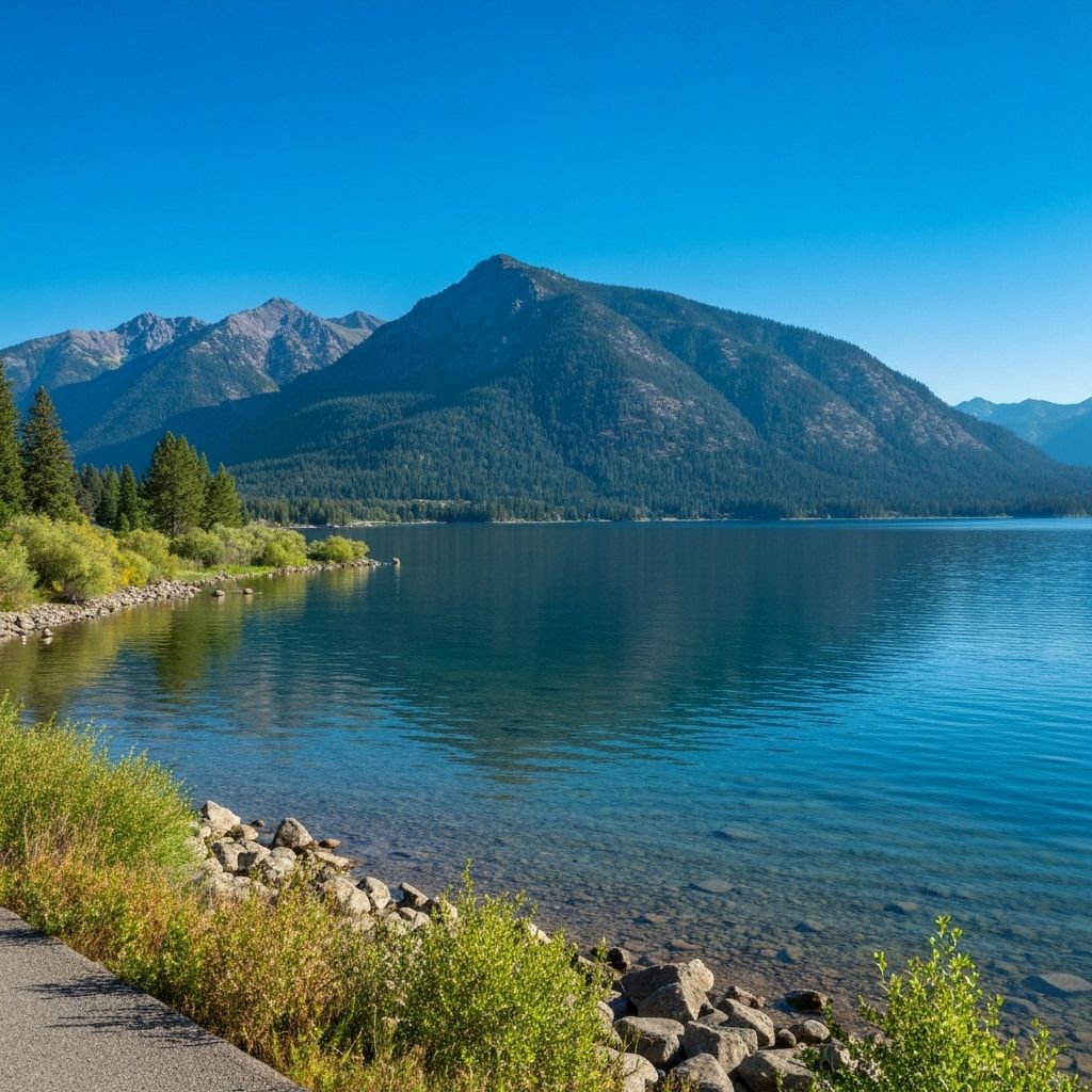 Scenic view of Polson, Montana at sunset